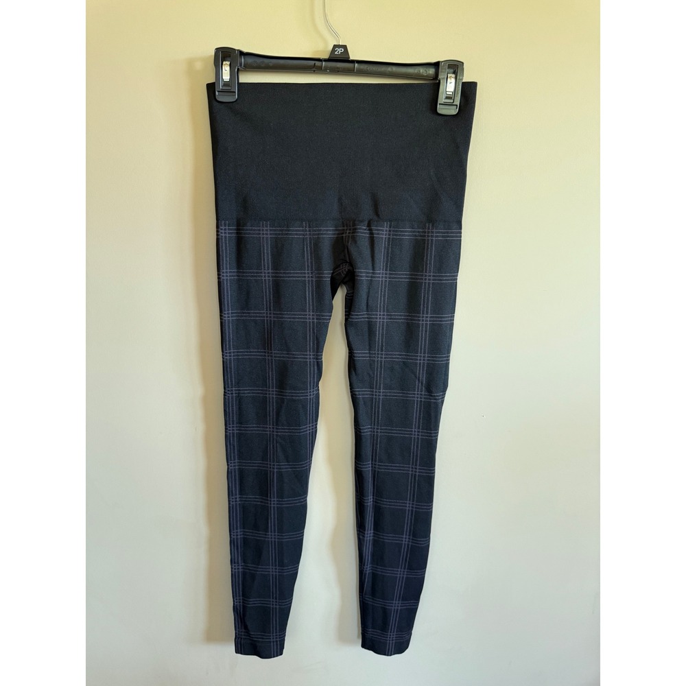 Cato Black Plaid‎ High Waist Seamless Maternity Leggings Medium